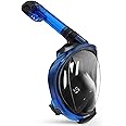 Greatever G2 Full Face Snorkel Mask with Latest Dry Top System,Foldable 180 Degree Panoramic View Snorkeling Mask with Camera Mount,Safe Breathing,Anti-Leak&Anti-Fog