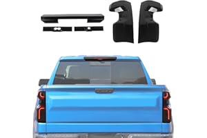Tail Light Lamp Cover Third 3rd Brake Light Cover Kit Exterior Accessories for Chevy Silverado 2022 2023 2024 2025,Smoked Bla