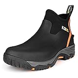 Kalkal Men's Rubber Boots, Waterproof Ankle Rain