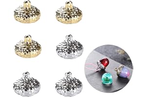 iSuperb Acorn Cap 6 Pieces Metal Acorn Bead Caps Artificial Pendant Caps Craft Caps Acorn Hats for DIY Jewelry Pendants (6 Pieces Acorn Hats)