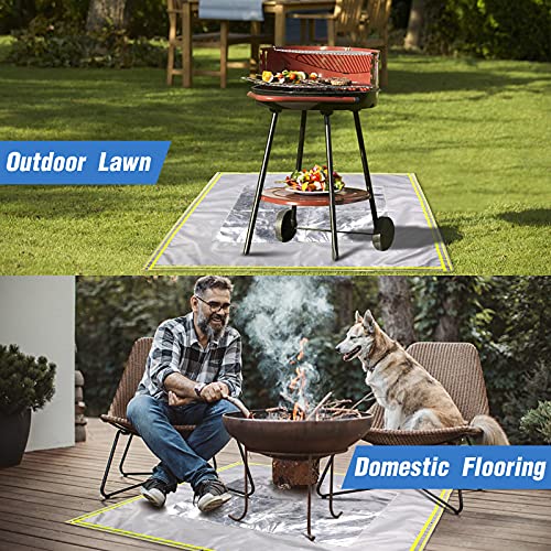 Fire Pit Mat Heat Resistant Ember Mat67 x 60" ,Fireproof Mat,Grill Fire