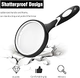 Faumsut Large 10X Magnifying Glasses Reading Handheld Set 2pcs White view 4