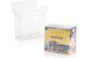 Baskiss 6 Pack Clear Protector Case for PKMN Booster Box – 0.55mm Thick PET, No Peeling Film & Easy Set-up, Scratch Resistant