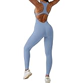 HerGymClothing Women's Yoga Sports Jumpsuit Gym Romper - U-Neck, Padded, Racerback, Hollow Out Back