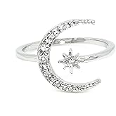 Maya J Moon and Stars Ring, White