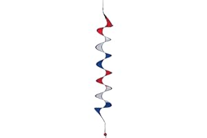 In The Breeze 4246 Red, White and Blue, 24-Inch Patriotic Curlie Wind Spinner, 24 Inch
