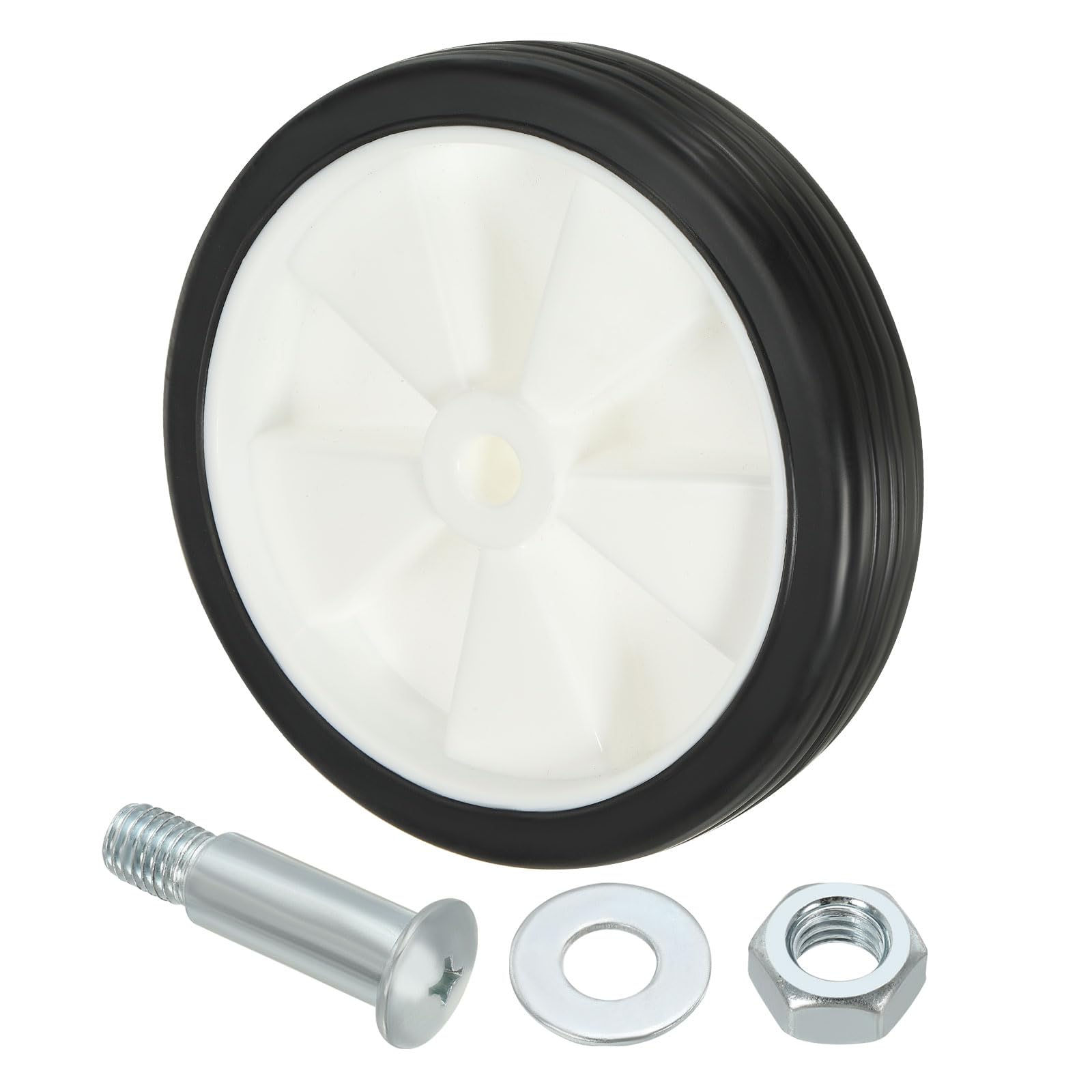 PATIKIL 6" Air Compressor Wheels, Universal Air Compressor Wheel Replacement Part with 0.5" Dia. Hole for Easy Mobility, White