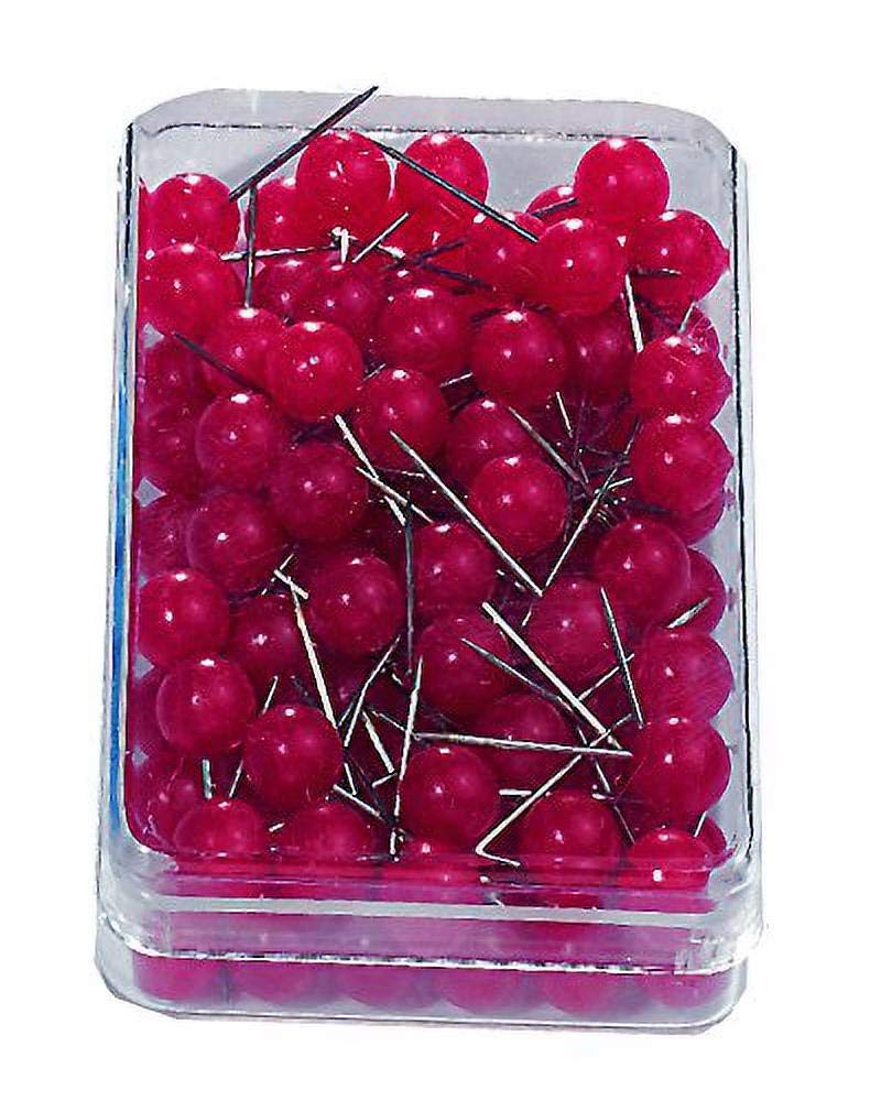 Nobo 1901328 Drawing Pins Spherical Top Length 13 mm Top 6 mm Set of 100 Red