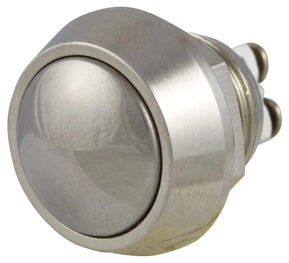 PRO ELEC PELR0252 Push Button, (On-Off), Momentary, 36V DC, 12mm, IP65, Nickel