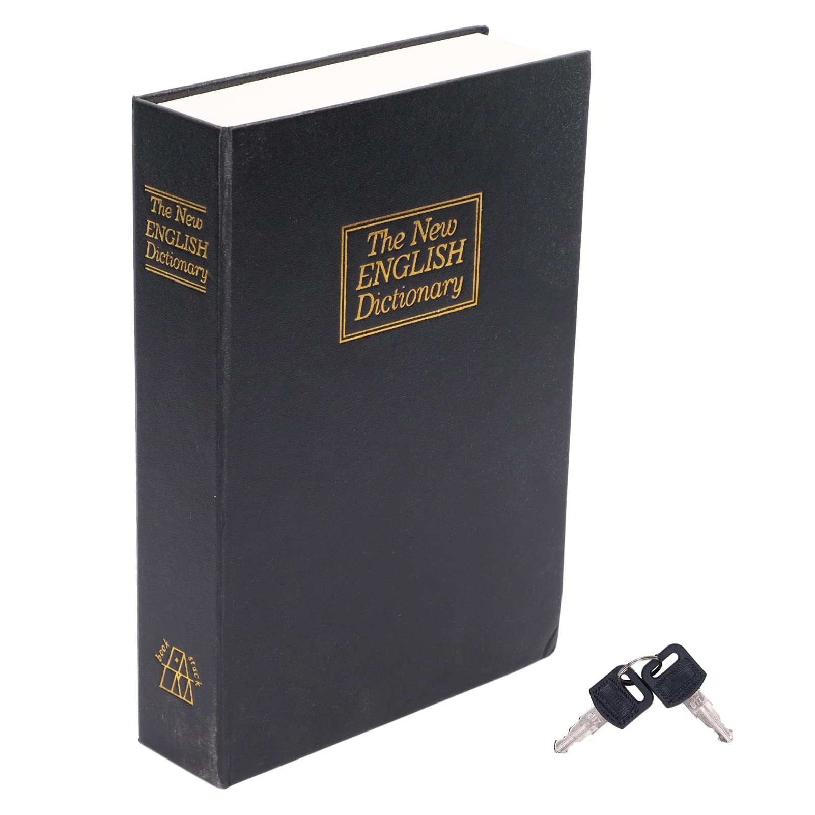 MOUMOUTEN Book Safe with Key Lock, Dictionary Safe Box, Portable Diversion Book Hidden Safe, Great for Storing Money, Jewelry(A)