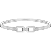 JASGOOD Skinny Metal Elastic Waist Belt for Women Stretch Thin Belt for Dresses