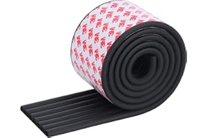 VOCOMO Corner Protector for Baby, Widen Edge Protector with Adhesive Backing, Baby Proofing Edge Corner Protectors Self Adhesive Furniture Corner Guard Bumper for Table, Desk, Fireplace (Black, 6.6ft)