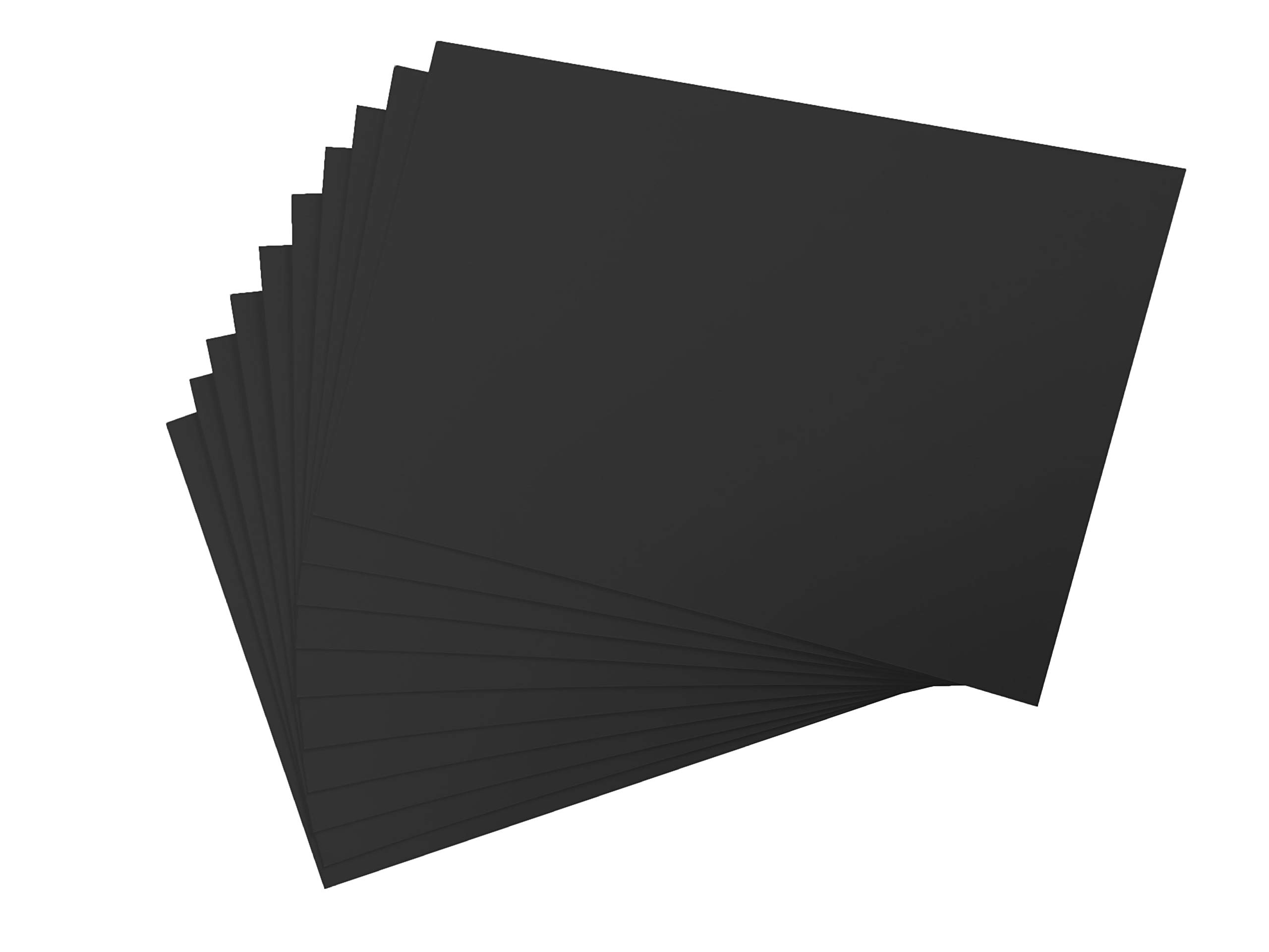 Vrandu Black Card Paper A4 300gsm 10 Sheets - Double-Side Card-Stock - Coloured Art Craft Paper Hard Card Painting Papers.