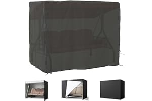 YHINGG Porch Swing Cover 63 Inch Waterproof 600D Oxford Hanging Outdoor Swing Cover All Weather Protected Swing Covers for Outdoor Furniture (Black, 87L x 49W x 67H inch)