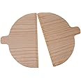 Bothyi 2 Pieces Pizza Peel Pizza Baking Accessories Half Round Baking Tool Solid Wood Pizza Board Pizza Oven Special Tool for Cheese