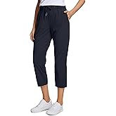 CRZ YOGA 4-Way Stretch Golf Capri for Women 23", Casual Yoga Dress Work Pants with Pockets Workout Athletic Travel