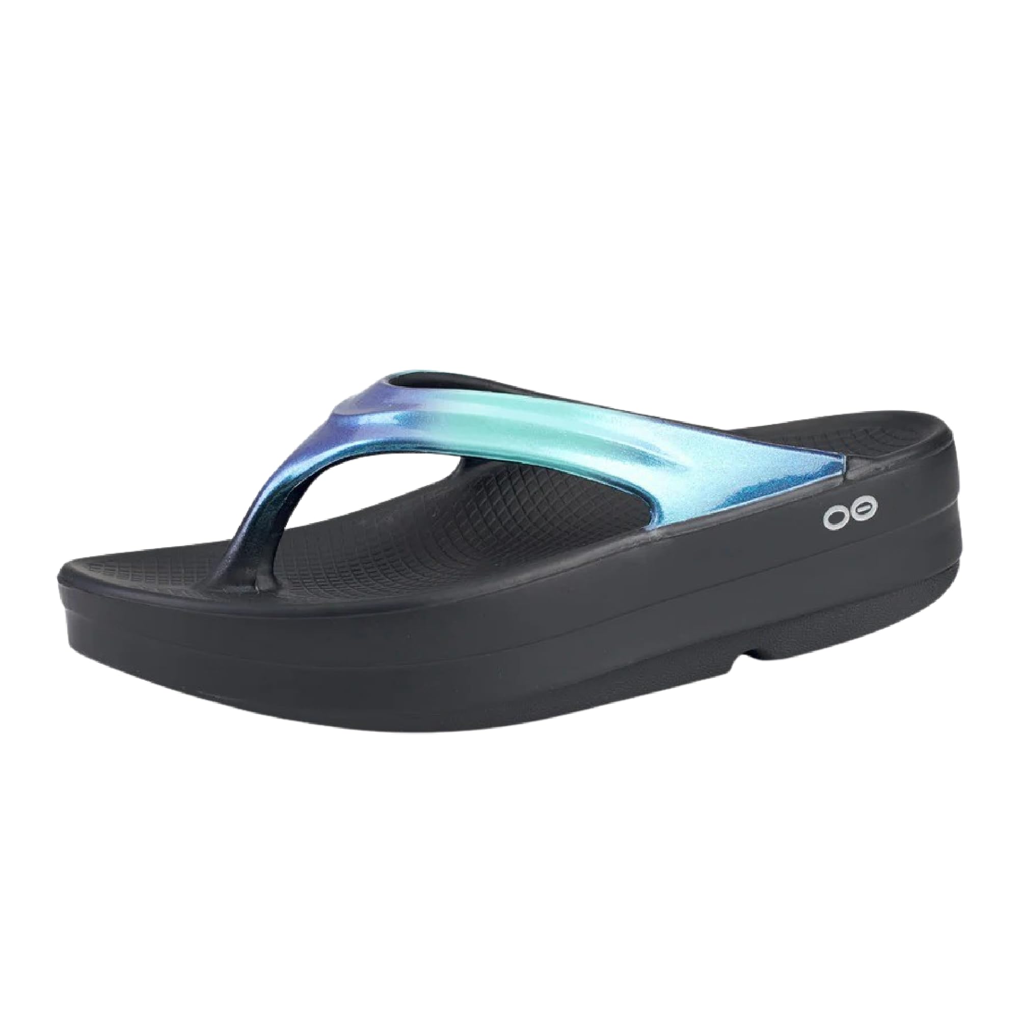 OOFOS OOmega OOlala Luxe Recovery Sandal, Atlantis - Women’s Size 6 Image