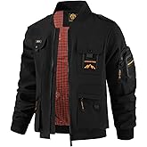 LEDUNTINO Men's Bomber Jacket, Lightweight Casual Spring Fall Windbreaker, Travel Hiking Golf Jackets