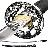 YONG XIN SWORD-Samurai Katana Sword, Japanese Handmade, Practical, Damascus/1060/1095 Carbon Steel, Tempered/Clay Tempered, Full Tang, Sharp, Scabbard