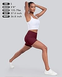 CHRLEISURE Womens Biker Yoga Shorts with