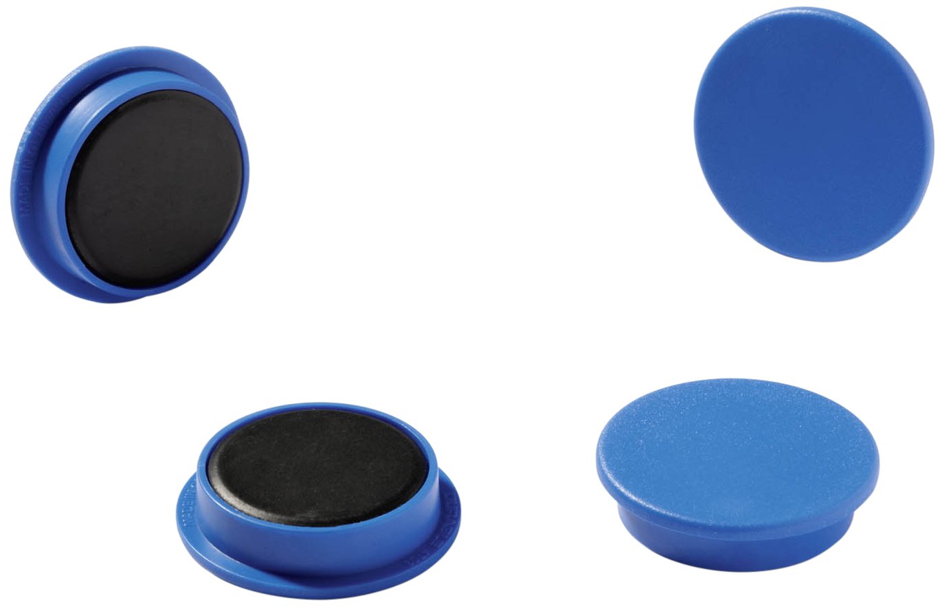 Durable 475106 Magnets in Industrial Packaging 15 mm 75 p - Blue (Pack of 20)