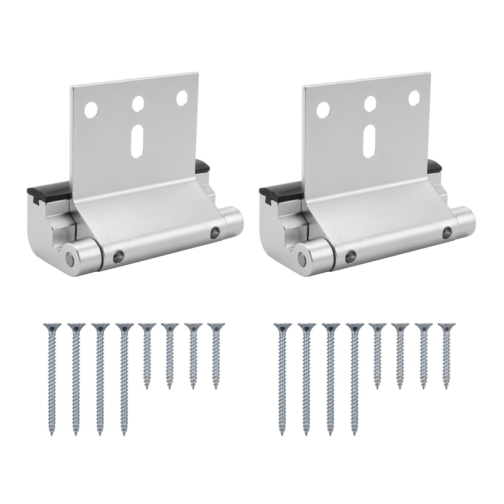 Hopbucan 2Pack Door Reinforcement Lock with Screws 3Inch Security Door Lock Home Proof Silver
