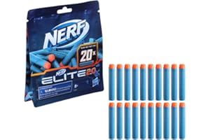 NERF Elite 2.0 20-Dart Refill Pack, 20 Official Nerf Elite 2.0 Foam Darts, Compatible with All Nerf Blasters That Use Elite Darts, Kids Stocking Stuffers