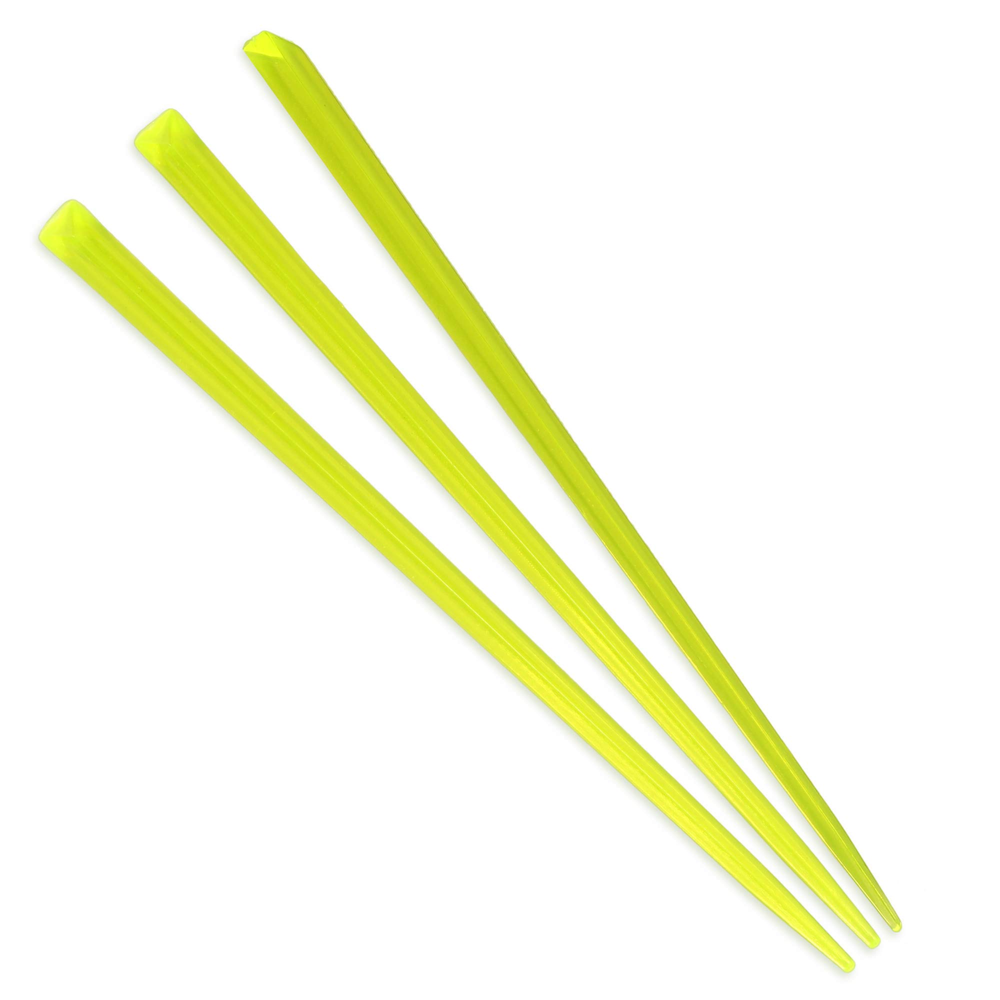 BambooMN Brand - Triangular Prism Plastic Pick 4.5" (11.4cm) - 1,000 pcs - Lime Green