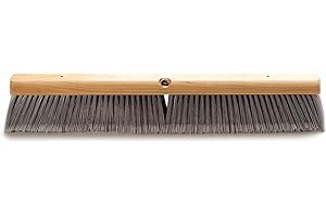 Carlisle 4501423 Flo-Pac Flagged Fine Floor Sweep, Polypropylene Bristles, 24" Block Size, 3" Trim, Gray