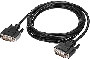 MECCANIXITY DB15 Serial Cable, 28AWG Aluminium Foil Shielded DB15 Male to Male Straight Through Serial Cable for Data Communi