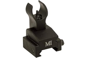Midwest Industries Flip-Up Front Sight Gas Block, Rail Mounted Black