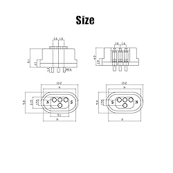 1Pair 1Pin/2Pin/3Pin/4Pin/5Pin Runway Magnetic Pogo
