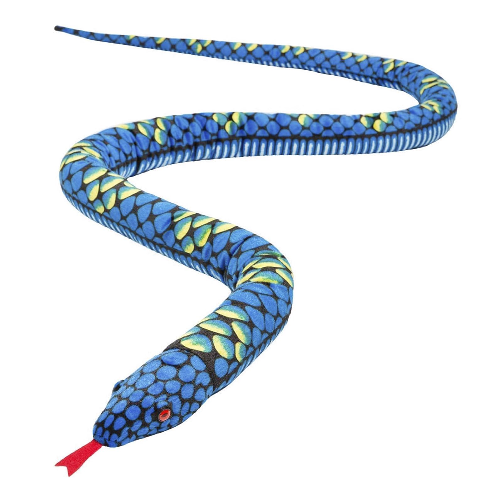 TINAYAUE 280cm/110in Plush Snake Toy Lifelike Snake Toys Soft Cuddly Snake Doll Large Stuffed Animal Plush Toy Scare Adults Kids Scream and Jump Halloween Play Pranks Joke Props