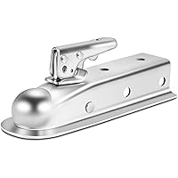 METOWARE Straight Trailer Coupler for 2" Channel, 2" Ball Trailer Tongue Coupler 3,500LBS