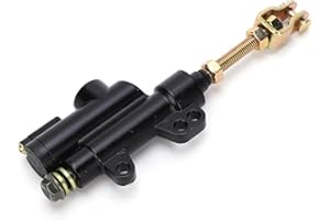 Universal Rear Brake Master Cylinder, Keenso Rear Foot Brake Hydraulic Master Cylinder Pump Silver for Motorbike ATV Dirt Bik