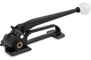 Flyrivergo Steel Strapping Tensioner for 1/2" to 3/4" Width Strapping, Steel Banding Strapping Tool for 0.3-0.4mm thickness, Heavy-Duty Manual Tool Banding Kit