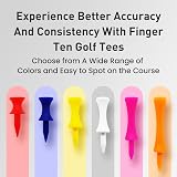 FINGER TEN Castle Golf Tees 100 Count Mixed Sizes Unbreakable Plastic view 5