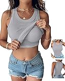 CHICME Tank Tops with Built in Bras Athletic Tank
