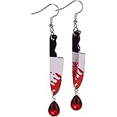 RofYof Knife Earrings for Women Gothic Earrings Dagger Earrings Knife Punk Halloween Earrings Hip Hop Halloween Jewelry