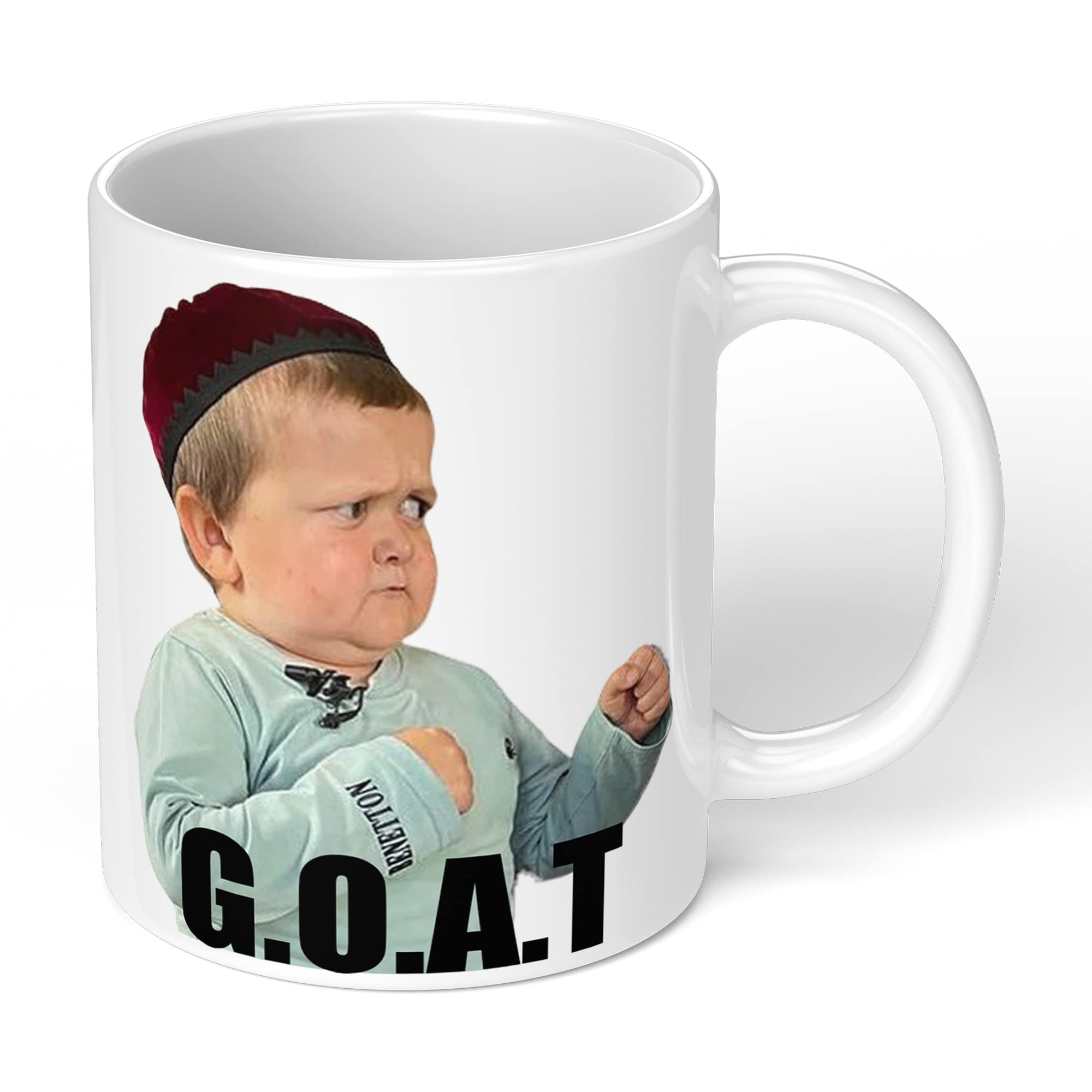 Midget Meme Goat Mug Secret Santa 11oz Humour Gag Gift Funny Mugs for Men Gift for Woman Xmas Present Funny Novelty Meme Mug Perfect Weird Gag Gifts for Office (White Mug)