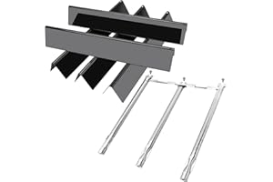 ROCFAN Replacement Parts for Weber Spirit I & II E-310, E-320, E-330, S-310, S-320, S-330, SP-330 (with Front-Control), Weber Spirit E310 Grill Replacement Parts, Burners and Flavorizer Bars