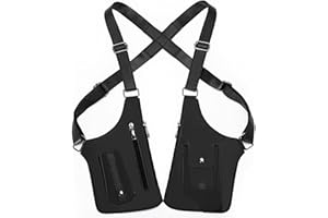 AZIDWERYQ Leather Shoulder Armor Hidden Underarm Strap Wallet Adjustable Anti Pickpocket Accessories with Double Bag for Men, Women Leather Armor