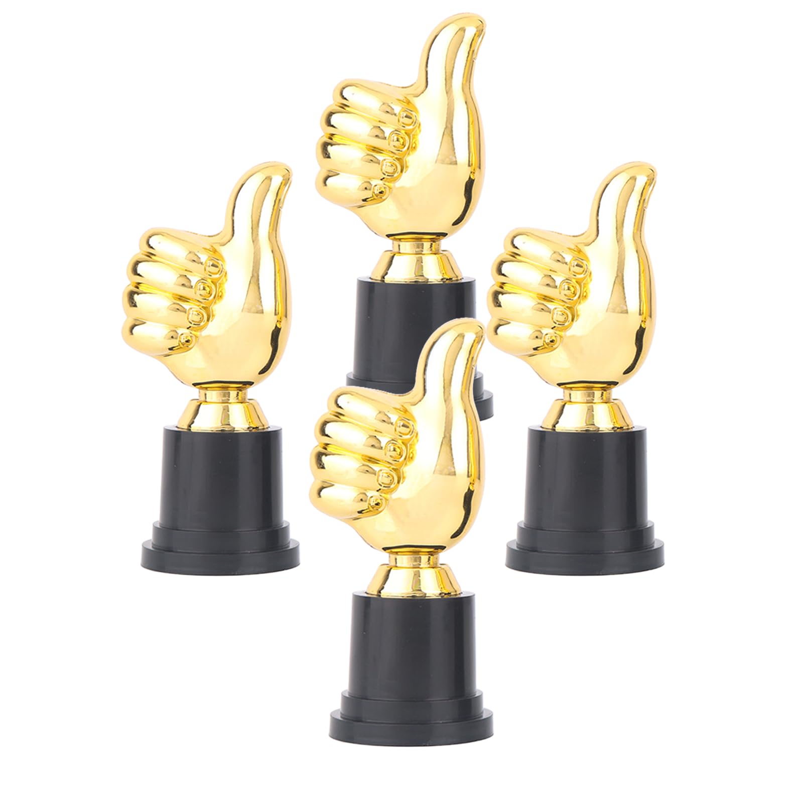 Eterspr 4 Pieces Gold Plastic Trophy, Mini Thumb Trophy, Can Be Used as Room Decoration or Party Souvenirs