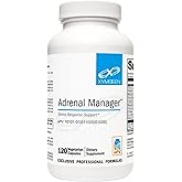 XYMOGEN Adrenal Manager Supplement - Energy, Stress Response + Adrenal Gland Support - with L-Tyrosine, Zinc Chelate, VIT B6, Magnesium, Pantothenic Acid, Rhodiola Rosea (120 Capsules)