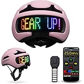 Docgari Bike Helmet with Light - Bike Helmet with DIY LED Screen for Scooter, Bicycle, Skateboard - LED Display Helmet with Customizable Patterns - Bicycle Helmet Light for Adult Men and Women