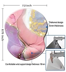 Mouse Pad with Wrist Support, Non Slip Mousepad