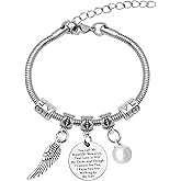 Mwphuy Memorial Bracelets for Women Loss of Mom Sympathy Gift for Loss of Mom Dad Bracelets Remembrance Gifts for Loss of Sister Friend Brother Husband Boyfriend In Memory of Loved Gift Memory Gifts