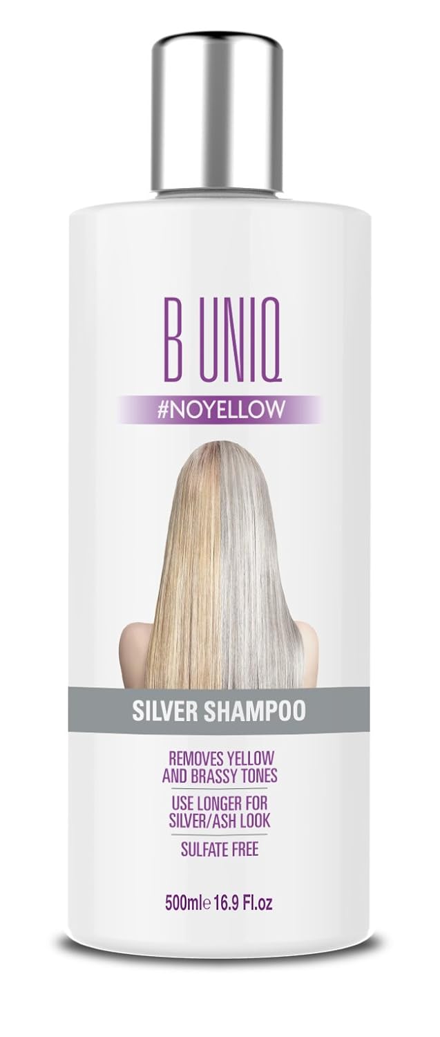Silbershampoo für blonde, blondierte, gesträhnte & graue Haare - Violett-Pigmente gegen ...