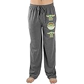The Mandalorian Baby Grogu Star Wars Mens Grey Sleep Pajama Pants