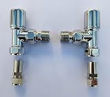 Manissa 15mm to 10mm Radiator Valve Reducer Pair 1/2" Compression Fit view 5